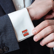 Load image into Gallery viewer, Minecraft Creeper and TNT Gunmetal Cufflinks