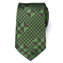 Load image into Gallery viewer, Minecraft Pixelated Creeper Green Men's Tie