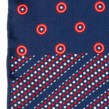 Load image into Gallery viewer, Marvel Captain America Shield Navy Pocket Square