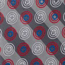 Load image into Gallery viewer, Marvel Captain America Gray Stripe Men's Tie
