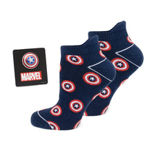 Load image into Gallery viewer, Marvel Captain America Navy Ankle Sock Gift Set