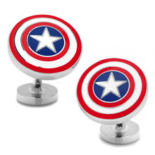 Load image into Gallery viewer, Marvel Captain America Shield Cufflinks