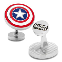 Load image into Gallery viewer, Marvel Captain America Shield Cufflinks