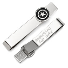 Load image into Gallery viewer, Marvel Captain America Silver Hidden Message Tie Bar