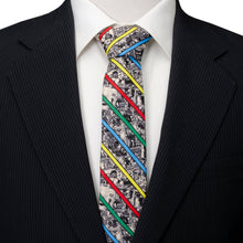 Load image into Gallery viewer, Marvel Comic Stripe Tan Men's Tie