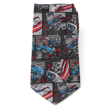Load image into Gallery viewer, Marvel Captain America Comic Gray Men's Tie
