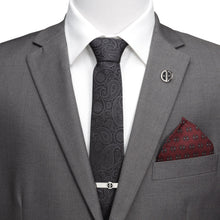 Load image into Gallery viewer, Marvel Deadpool Hidden Paisley Black Silk Men's Tie