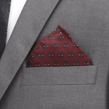 Load image into Gallery viewer, Marvel Deadpool Red Mask Silk Pocket Square