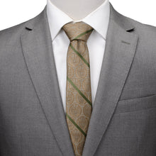Load image into Gallery viewer, Marvel Guardians of the Galaxy Groot Tan Striped Men's Tie
