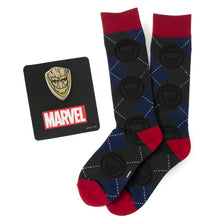 Load image into Gallery viewer, Marvel Guardians of the Galaxy Groot Star-Lord Charcoal Argyle Gift Set