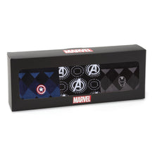 Load image into Gallery viewer, Marvel Argyle 3 Socks Pack and Lapel Pin Gift Set