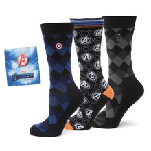 Load image into Gallery viewer, Marvel Argyle 3 Socks Pack and Lapel Pin Gift Set
