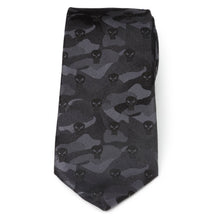 Load image into Gallery viewer, Marvel The Punisher Camo Black Silk Men's Tie