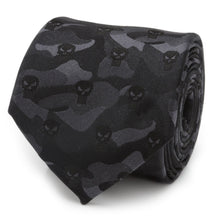 Load image into Gallery viewer, Marvel The Punisher Camo Black Silk Men's Tie