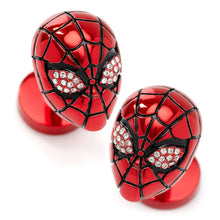 Load image into Gallery viewer, Marvel Spider-Man 3D Crystal Cufflinks