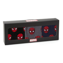 Load image into Gallery viewer, Marvel Spider-Man 3 Pack Socks and Lapel Pin Gift Set