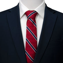 Load image into Gallery viewer, Marvel Spider-Man Red and Navy Stripe Men's Tie