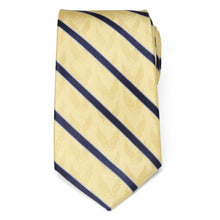 Load image into Gallery viewer, Marvel X-Men Wolverine Yellow and Navy Stripe Silk Men's Tie