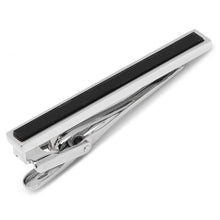 Load image into Gallery viewer, Onyx Inlaid Tie Clip