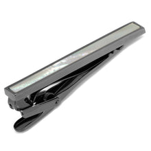 Load image into Gallery viewer, Gunmetal and Mother of Pearl Inlaid Tie Clip