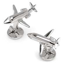 Load image into Gallery viewer, Sterling Private Jet Cufflinks
