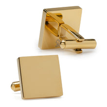 Load image into Gallery viewer, Gold Stainless Engravable Square Cufflinks