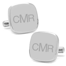 Load image into Gallery viewer, Stainless Steel Soft Square Engravable Cufflinks