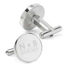 Load image into Gallery viewer, Custom Clock Engravable Cufflinks