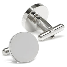 Load image into Gallery viewer, Stainless Steel Round Infinity Engravable Cufflinks