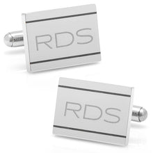 Load image into Gallery viewer, Stainless Steel Engravable Etched Frame Cufflinks