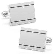 Load image into Gallery viewer, Stainless Steel Engravable Etched Frame Cufflinks