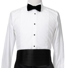 Load image into Gallery viewer, Black Silk Cummerbund and Bowtie Set