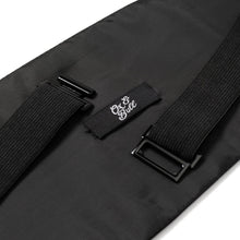 Load image into Gallery viewer, Black Silk Cummerbund and Bowtie Set