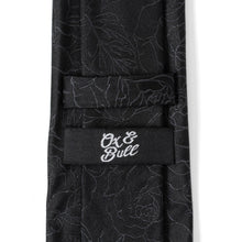 Load image into Gallery viewer, Black Floral Men's Tie