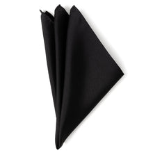 Load image into Gallery viewer, Black Silk Pocket Square