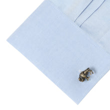 Load image into Gallery viewer, Antique Bronze Bison Cufflinks