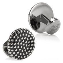 Load image into Gallery viewer, Silver Circle Dot Texture Cufflinks