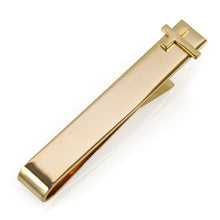 Load image into Gallery viewer, Cross Gold Tie Bar