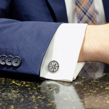 Load image into Gallery viewer, Antique Compass Stainless Steel Cufflinks