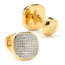 Load image into Gallery viewer, Gold Stainless Steel White Pave Crystal 5-Stud Set