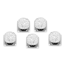 Load image into Gallery viewer, Stainless Steel White Pave Crystal 5-Studs