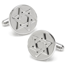 Load image into Gallery viewer, Star of David Stainless Steel Cufflinks