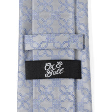 Load image into Gallery viewer, Gray Blue Art Deco Men's Tie