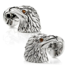 Load image into Gallery viewer, Stainless Steel Eagle Head Cufflinks