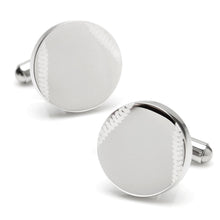 Load image into Gallery viewer, Stainless Steel Engravable Baseball Cufflinks