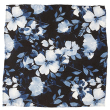 Load image into Gallery viewer, Painted Floral Black Pocket Square