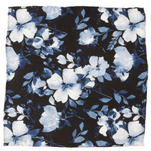 Load image into Gallery viewer, Painted Floral Blue Necktie and Pocket Square Gift Set