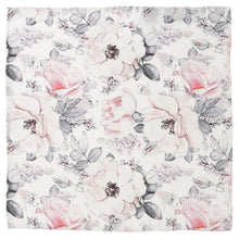 Load image into Gallery viewer, Painted Floral Gray Necktie and Pocket Square Gift Set