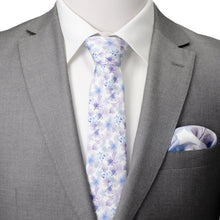 Load image into Gallery viewer, Watercolor Lavender Tie and Pocket Square Gift Set