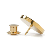 Load image into Gallery viewer, Gold Stainless Steel Round Infinity Engravable Lapel Pin